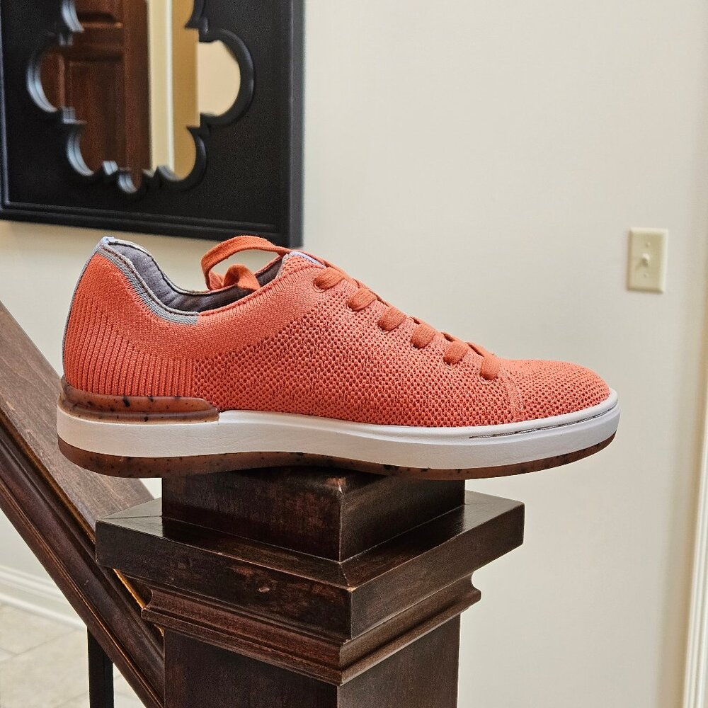 NIB Earth Elements Men's Anton Casual Knit Sneaker, Ginger Red/Coral - Picture 8 of 16